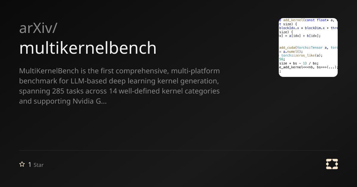 arXiv/multikernelbench | OpenReward
